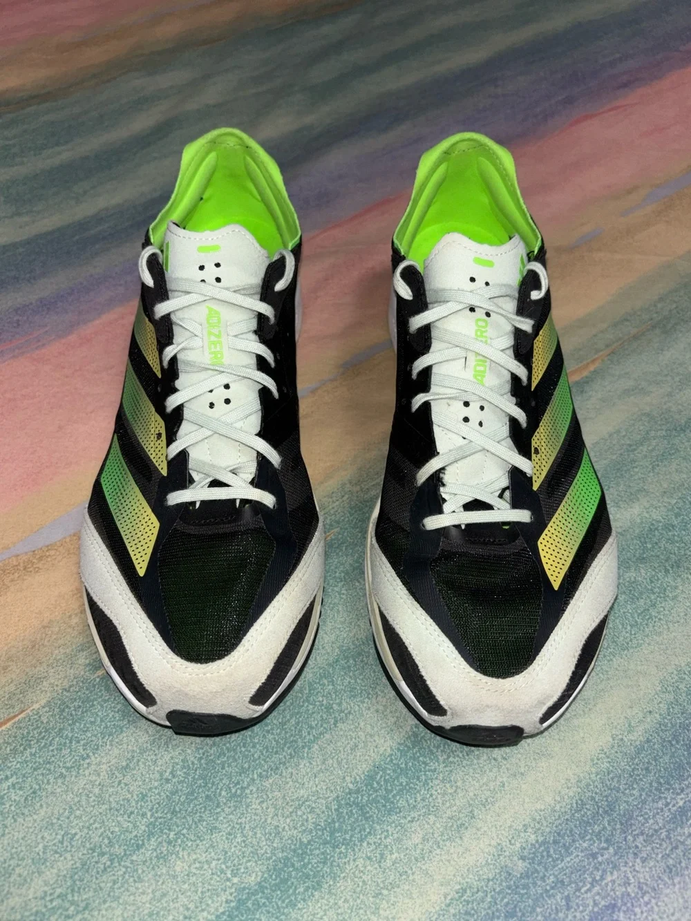 Adidas Adizero  Adios 7 Running Shoes in Black Beam Yellow Solar size 11 men’s